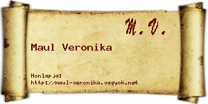 Maul Veronika névjegykártya
